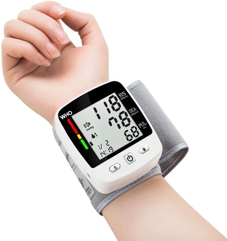 Wrist Cuff Blood Pressure Monitor,Blood Pressure Monitors for Home Use, Blood Pressure Machine with Voice Broadcast