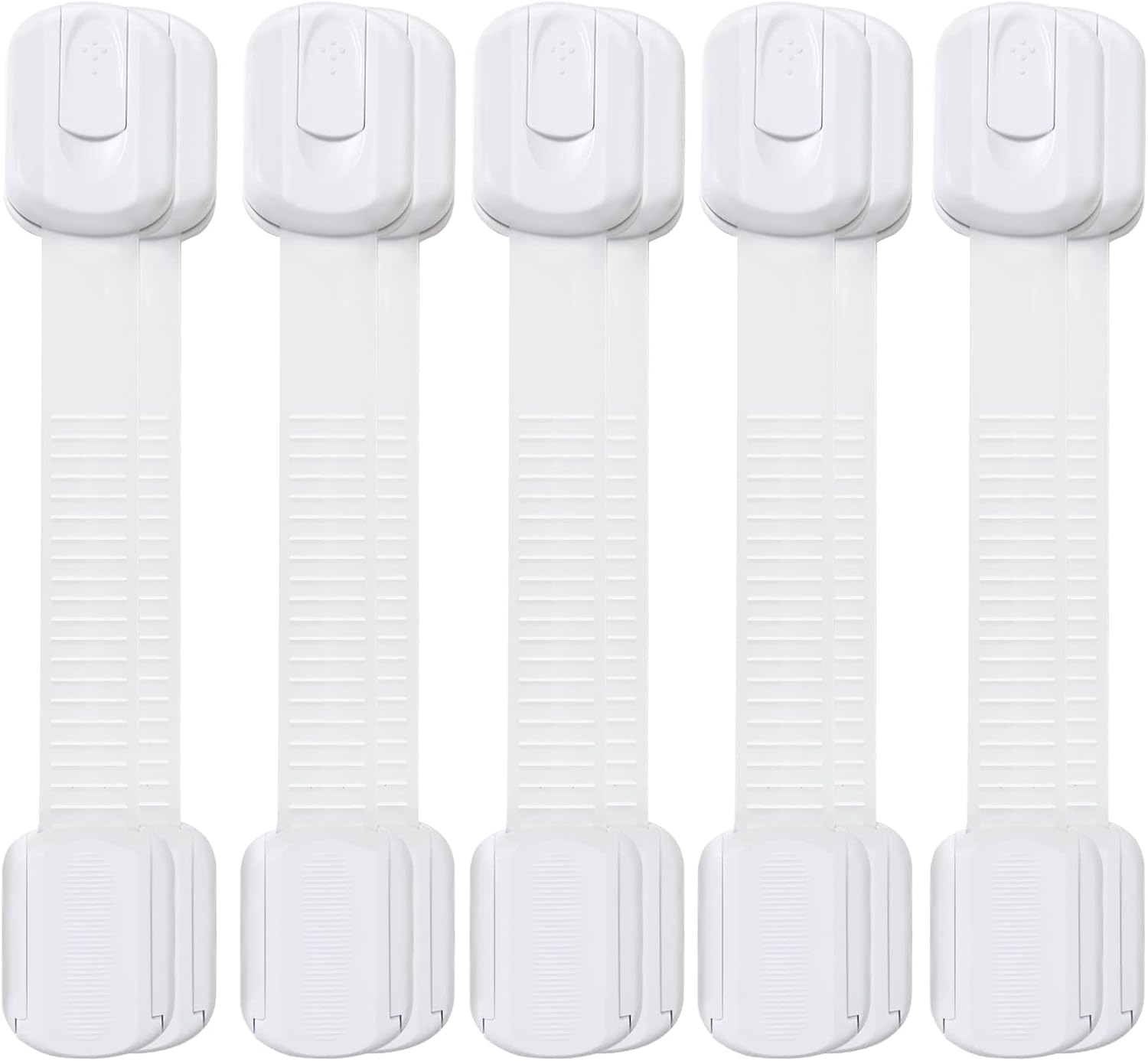 Child Safety Strap Locks Baby Proofing Cabinet Strap, Adjustable Straps with 3M Adhesive No Drilling, Baby Furniture Proofing, Safety Locks Are Easy to Install, No Drilling Required (10 Pack)