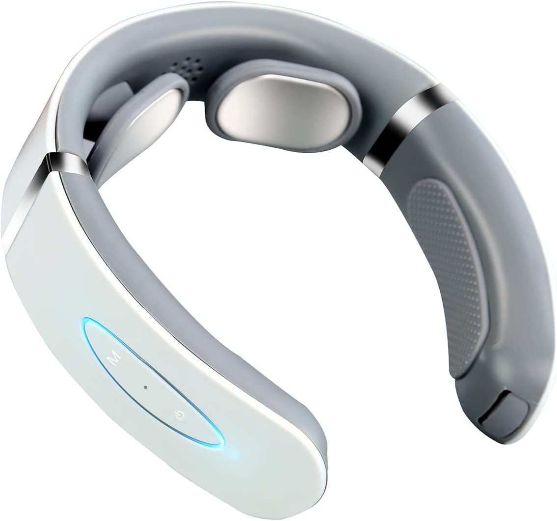 Cervical Spine Massager, USB Charging Neck and Shoulder Physiotherapy Instrument Massager, 6 Kinds of Massage Modes, for Home, Office, Business Traveling