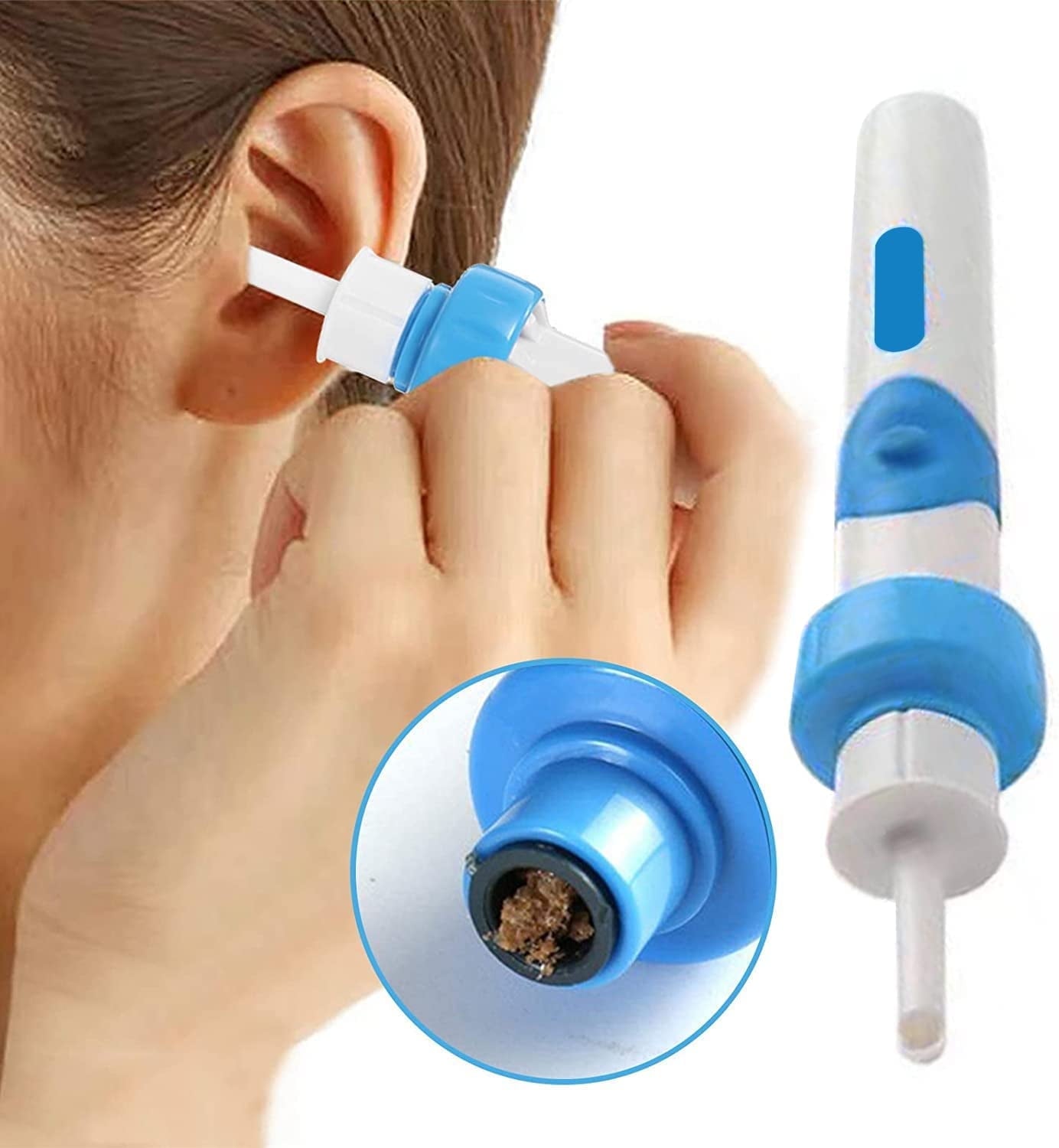 Earwax Removal Kit,Ear Cleaner,Portable Automatic Electric Vacuum Ear Wax,Safe and Comfortable Ear Vacuum Cleaner Easy