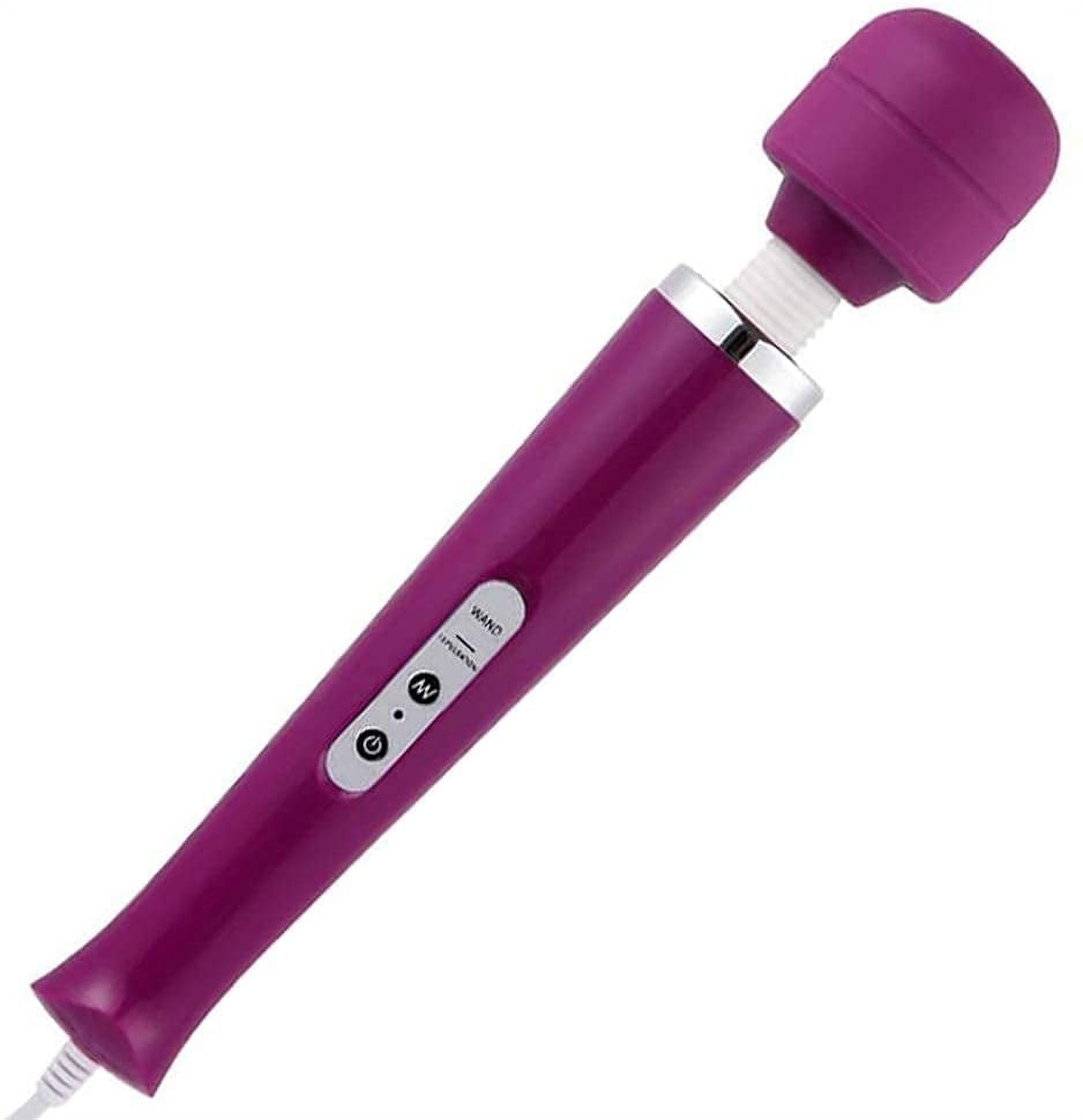 Handheld Personal Wand Massager with 10 Powerful Magic Vibration, Neck Shoulder Back Massage for Deep Muscles Pain Relief-(Purple)