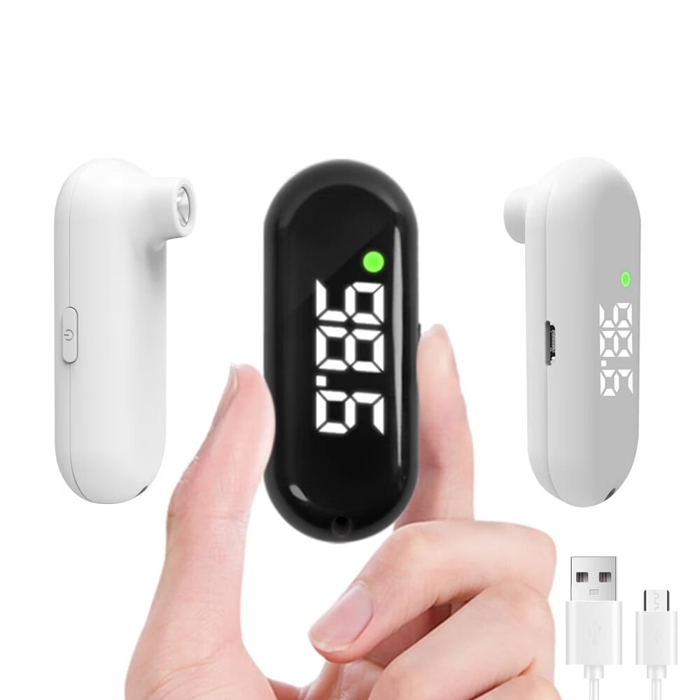Medical Forehead Thermometer,Rechargeable Thermometer for Adults and Kids,Portable Infrared Digital Thermometer with Fever Alarm and LCD Display,Fast Accurate 1s Instant Results (Black)
