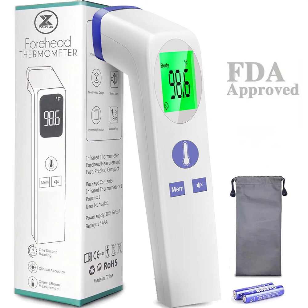 No-Touch Thermometer for Adults and Kids, Fast Accurate Digital Thermometer with Fever Alarm & Silent Mode, Easy-to-use for Babies, Kids, & Elderly