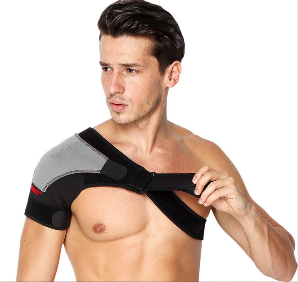Shoulder Support Adjustable Shoulder Wrap Belt Band Gym Sport Brace for Right Shoulder
