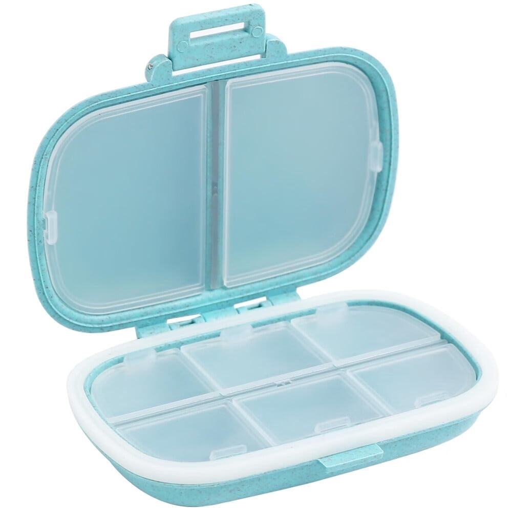 Travel Pill Organizer,8 Compartments Portable Pill Case,Daily Pill Box to Hold Vitamins,Small Pill Container for Pocket Purse Medicine Organizer