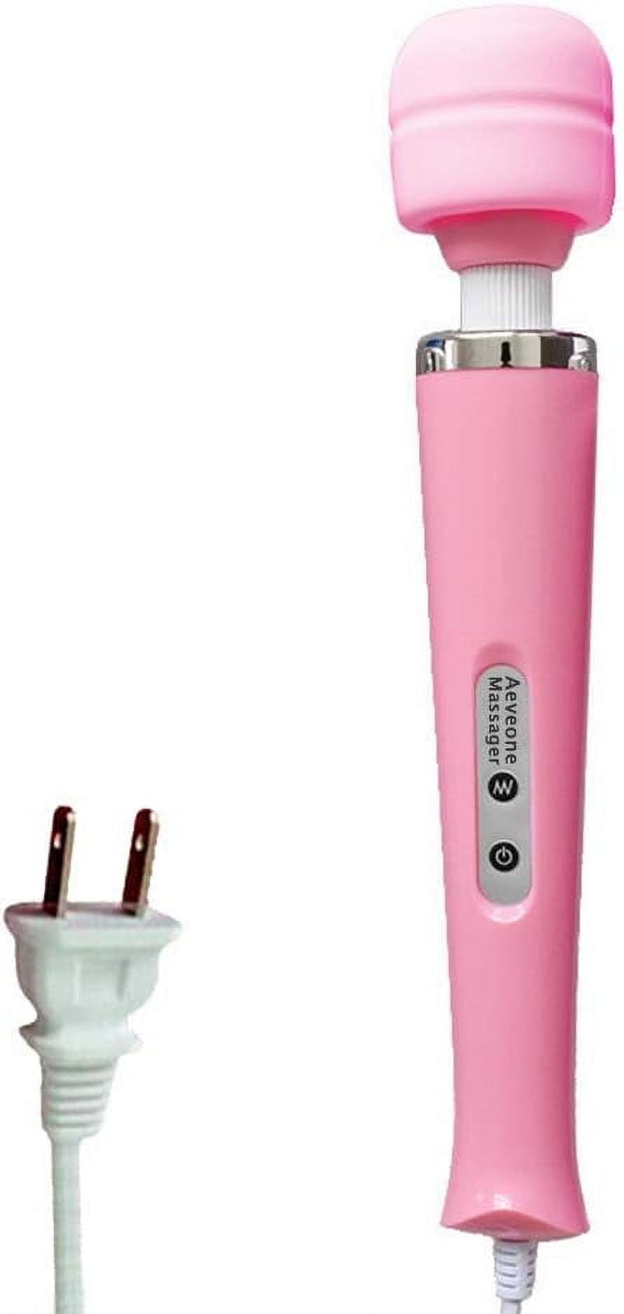Wired Powerful Handheld Electric Back Massager, Strong Personal Vibrating Massage for Sports Recovery, Muscle Aches, Body Pain (Pink-US)