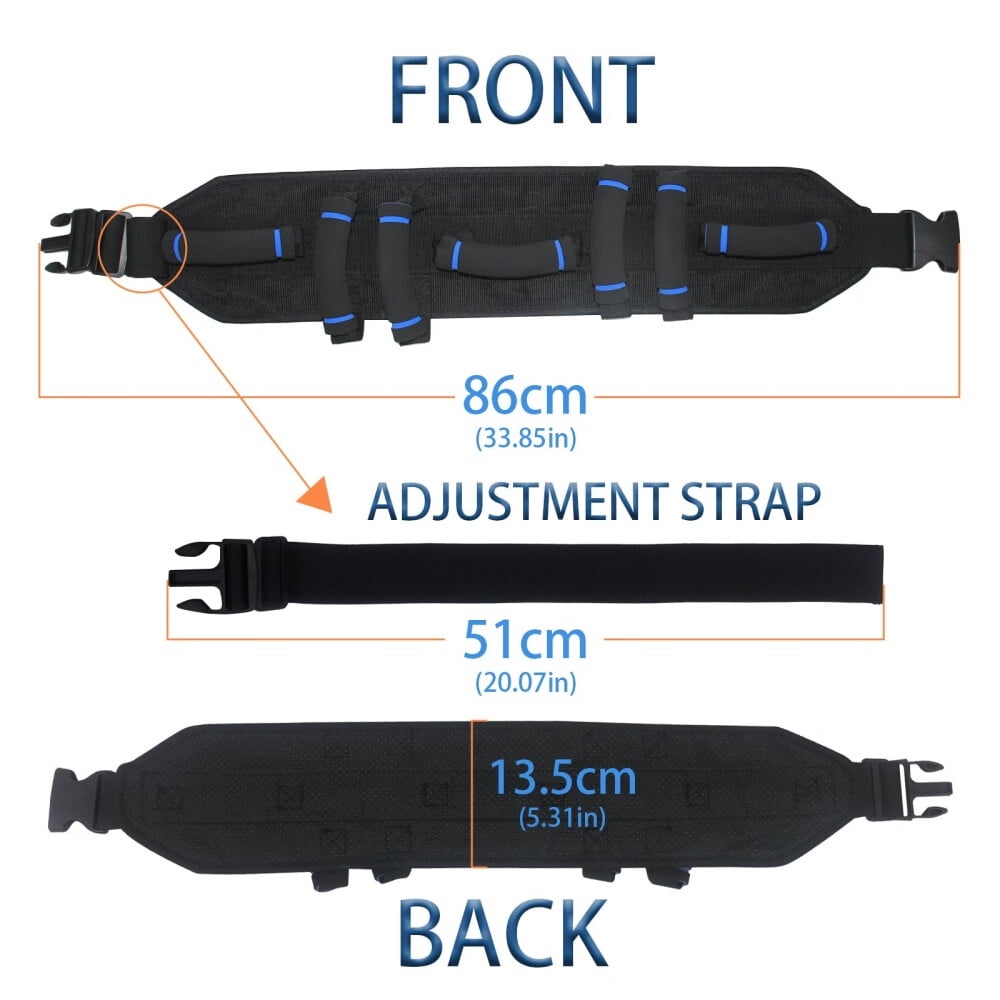 Gait Belts Transfer Belt for Seniors with 7 Handles,Gate Belt for Elderly Lift Belts Quick Release Buckle,Medical Nursing Safety Patient Assist - Bariatric,Elderly,Physical Therapy