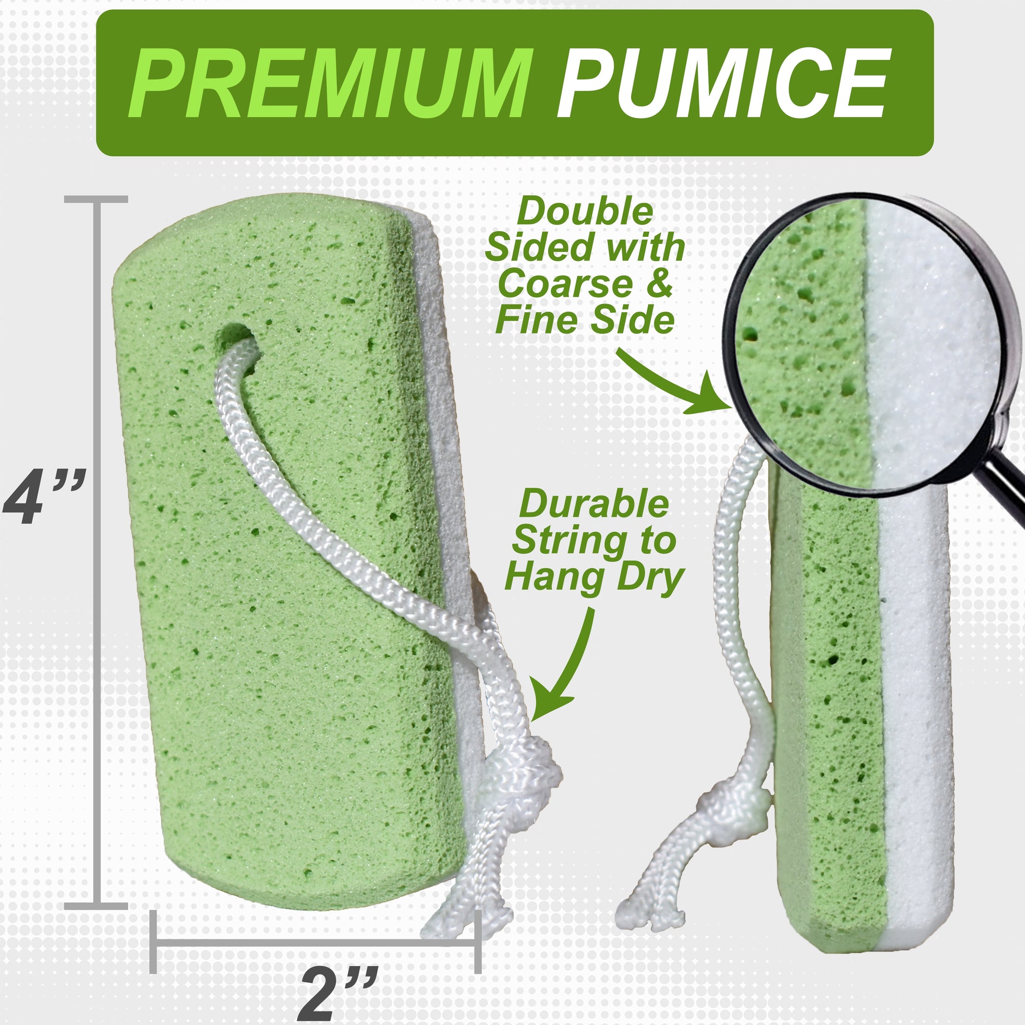 TIFOR Pumice Stone for Feet 4 Pack: Callus Remover, Dead Skin Scraper, Exfoliator for Shower Scrubber Use, Pedicure Tools, Cracked Heels Foot Care TIFOR