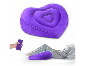 Erhuida Leg Elevating Pillow - Heart Shape, Leg Elevation Pillows for Swelling Blood Circulation, Inflatable Wedge Pillow for Traveling