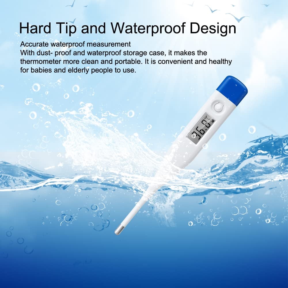 Digital Thermometer for Fever,Oral Thermometer for Baby,Rectal and Underarm Thermometer with an AG3 button battery,Basal Thermometer with Accurate & Easy to use for Adults and Kids