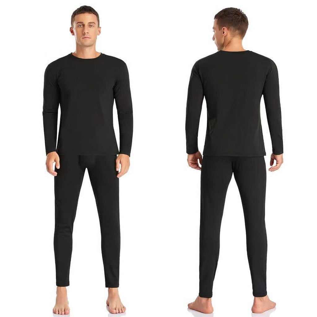 Men's Winter Thermal Top and Bottom with Fleece Lined Base Layer Set Top