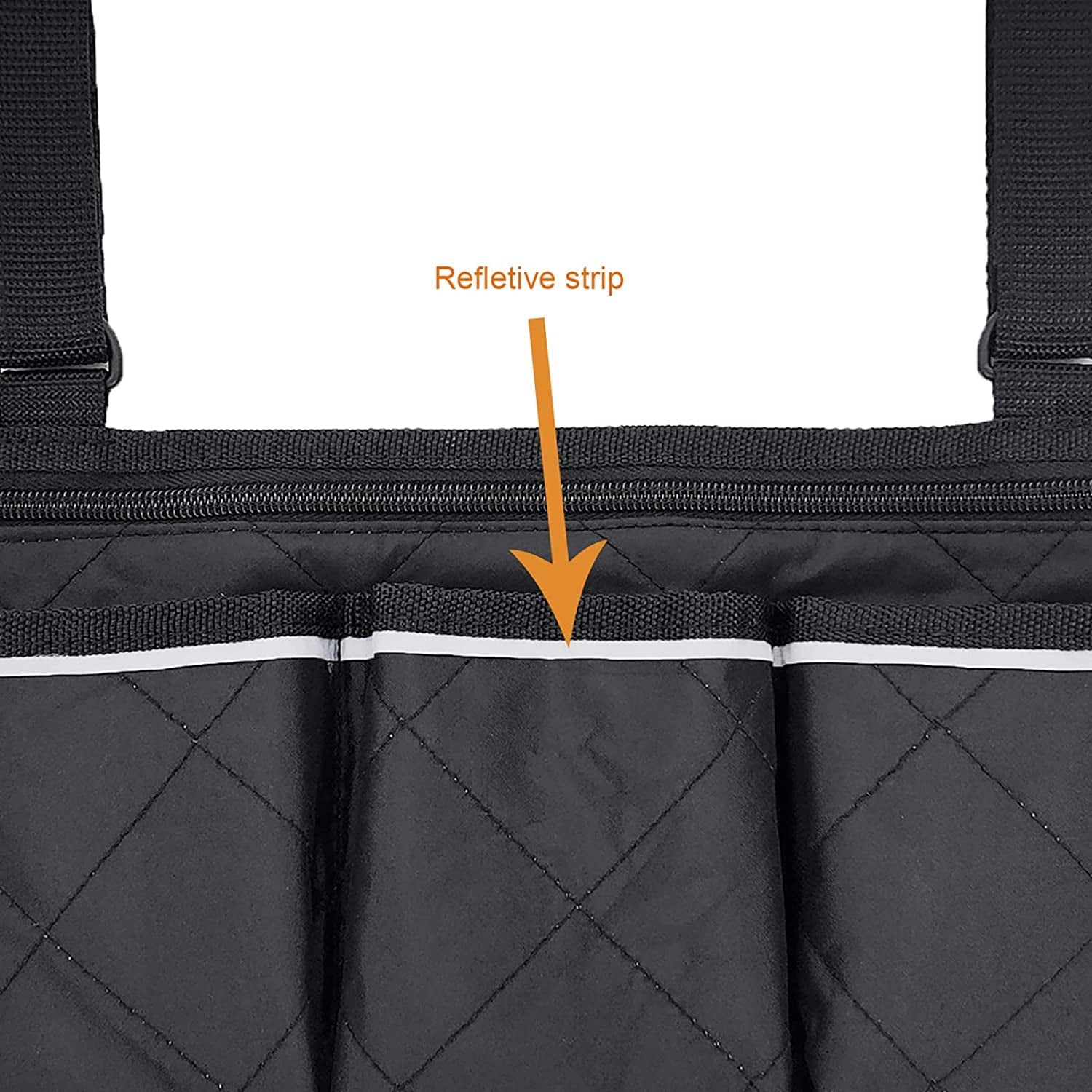 Wheelchair Armrest Side Bag, Waterproof Armrest Pouch Bag with Bright Line,Wheelchair Side Organizer for Walkers, Rollators, Scooters (Black)