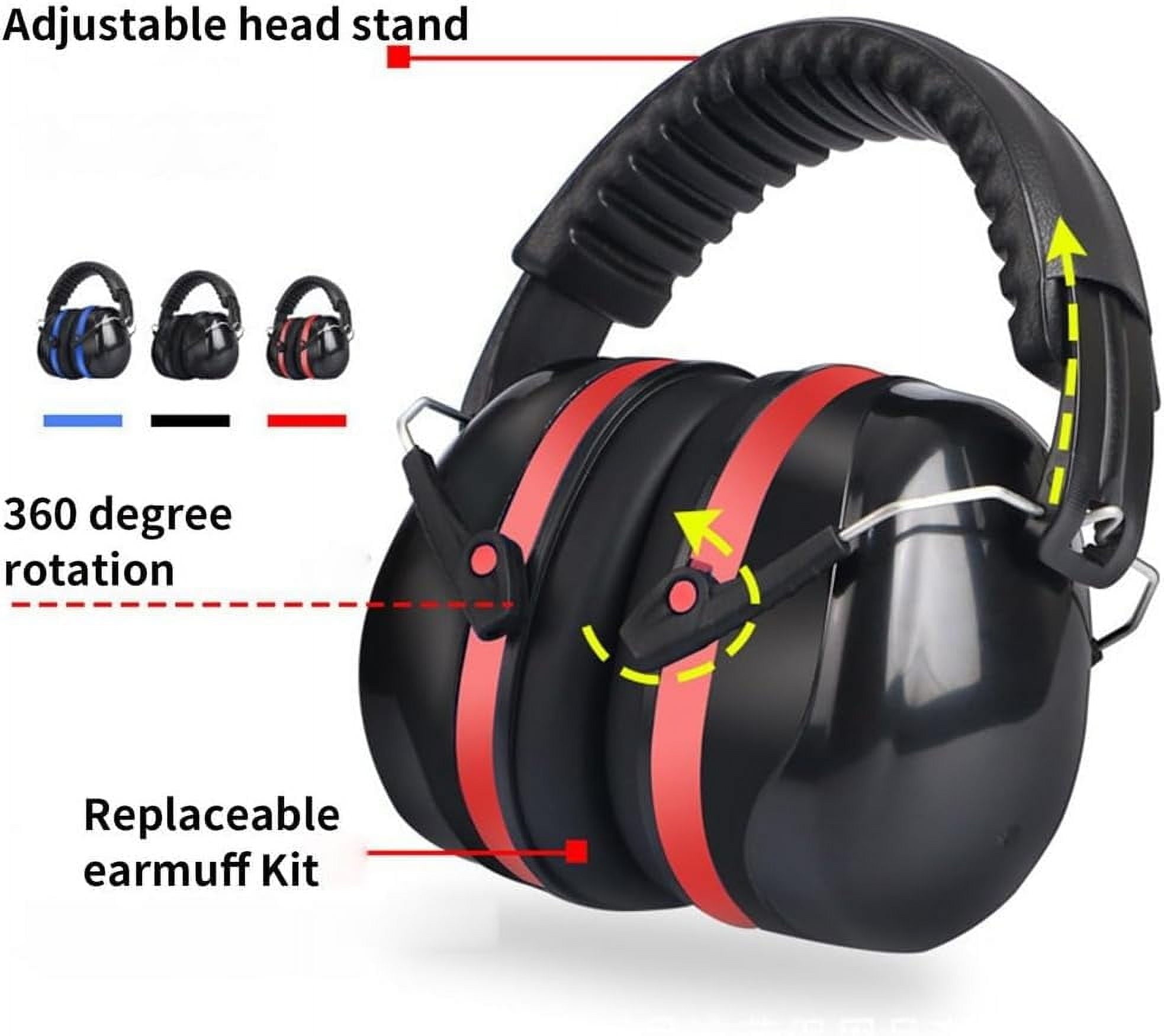 Hearing Protection Ear Muffs,NRR 28db Noise Cancelling for Shooting, Mowing, Construction,Red,lemon lime squeezer