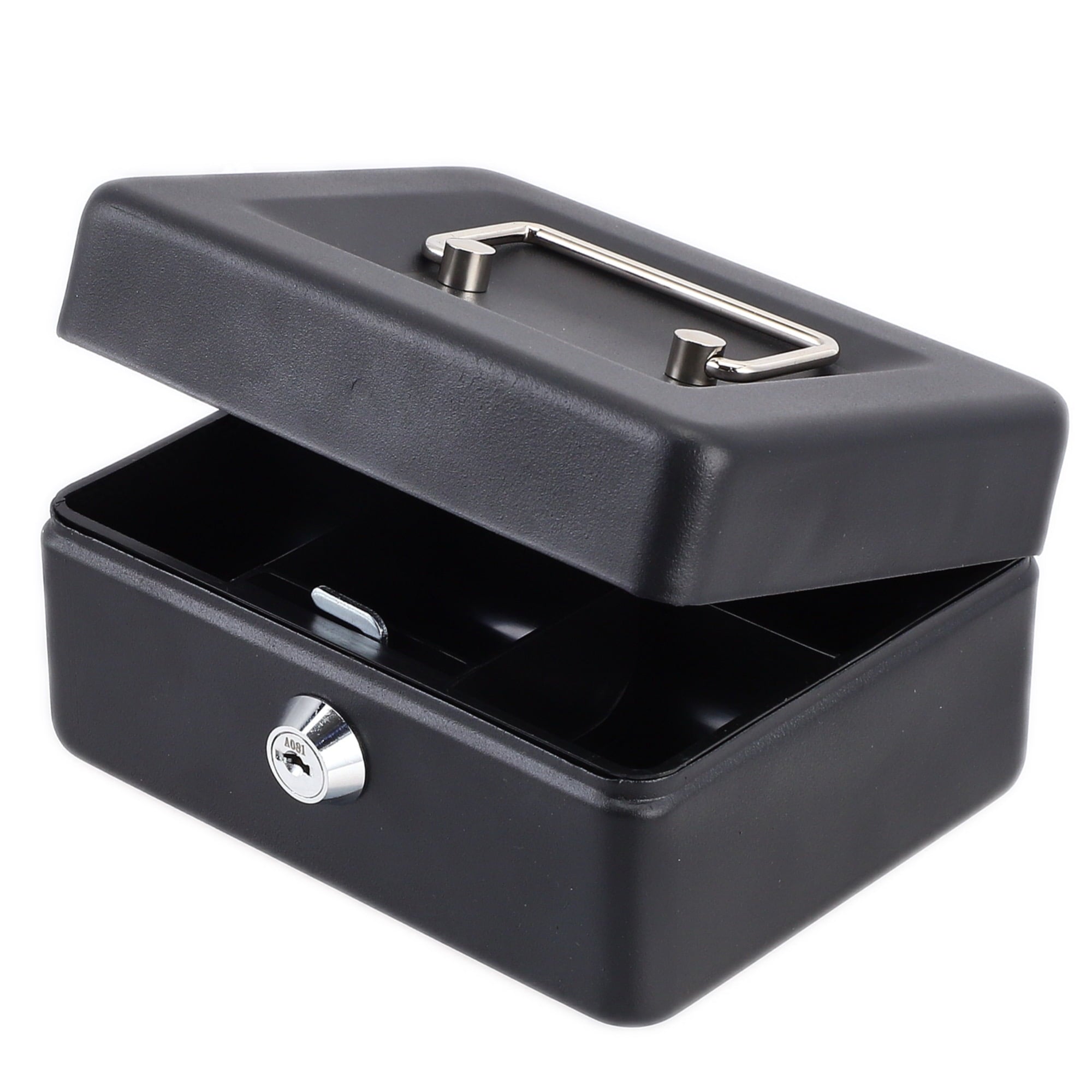 SRWTRCHRY Money Box, Cash Box with Key, Small Safe Lock Box with Portable Handle, Cash Drawer,5.91\