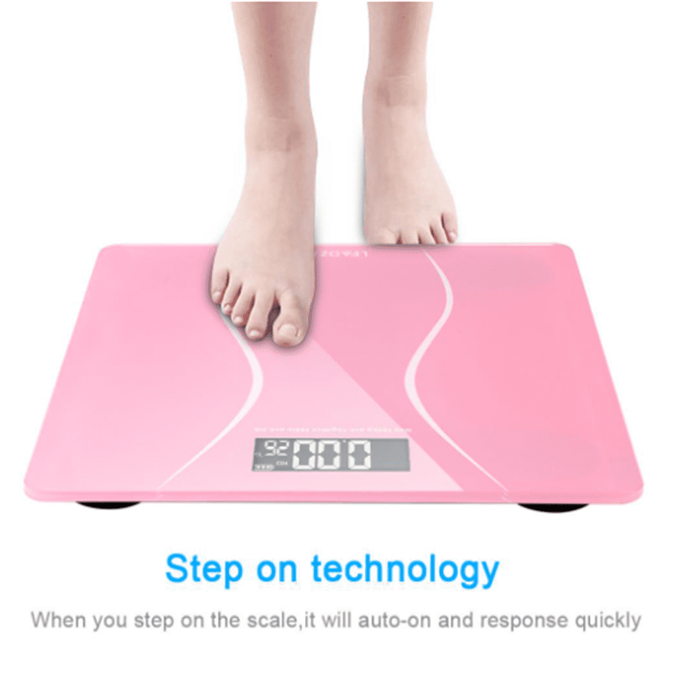 ZOUYUE Digital Bathroom Scale - Toughened Glass Electronic Weight Scale 396lb/180kg