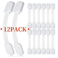 12 Pack Baby Proof Cabinet Latches,Childproof Drawer Latches,Adjustable No Drilling Child Safety Cabinet Locks Straps Baby Drawer Locks for Kids Baby Safety
