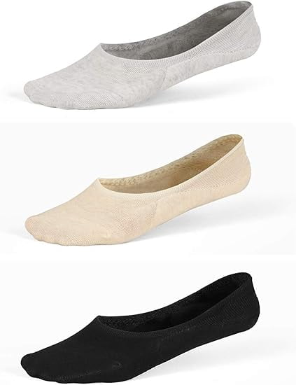 12 pairs of women's invisible socks, women's low-top socks with non-slip cotton lining socks (5-8)