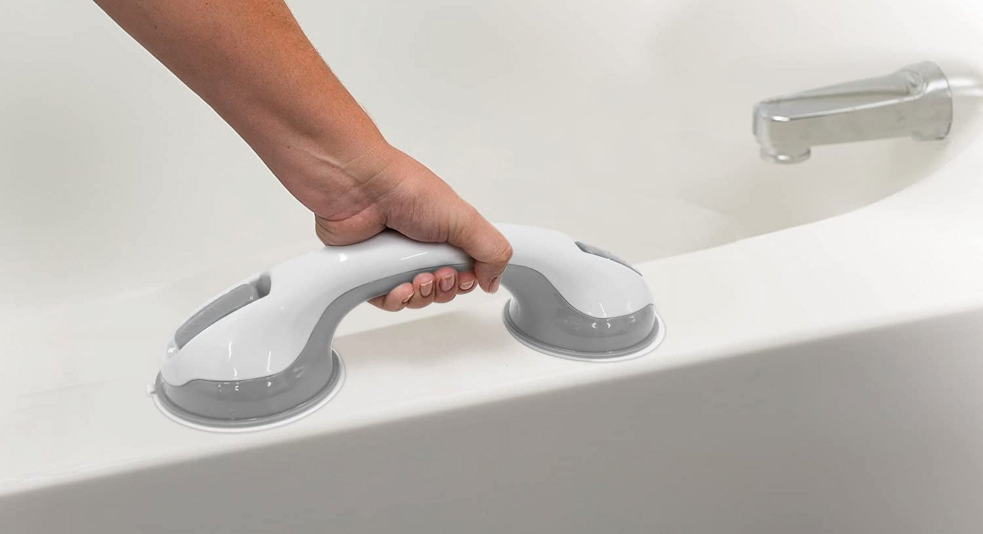 Grab Bars for Shower Heavy-Duty (2Pack)12-Inch 350lbs Shower Grab Bar for Seniors Shower Handles for Elderly Suction Handicap Safety Handrail for Bathroom Bathtubs Toilet Tiles Glass