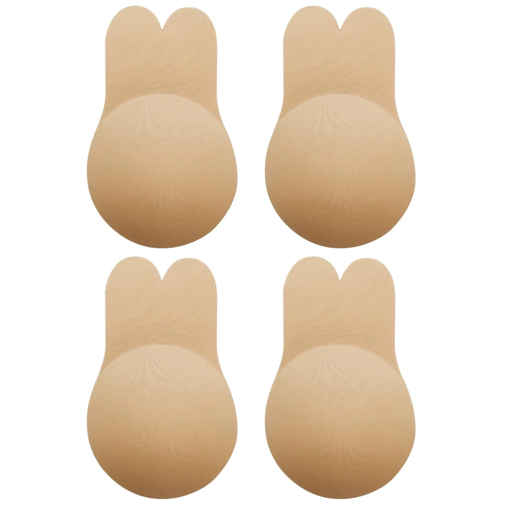 2 Pack Nipple Covers Self Adhesive Strapless Backless Bra Lifting Push Up Reusable Sticky Bras For Swimming Wedding Party Evening Dress