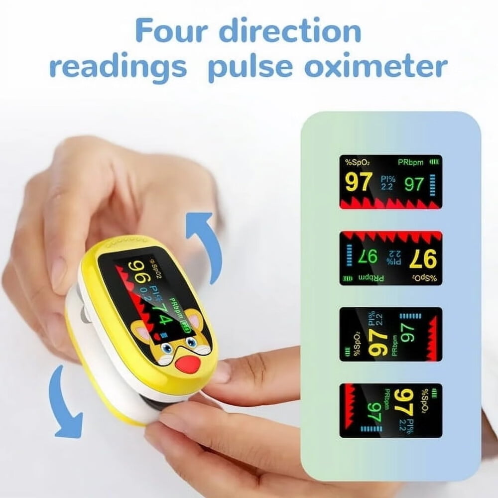 Pulse Oximeter for Kids,Portable Oxygen Monitor Fingertip,Finger Oxygen Monitor,Children's Sats Monitor Checking Oxygen Saturation