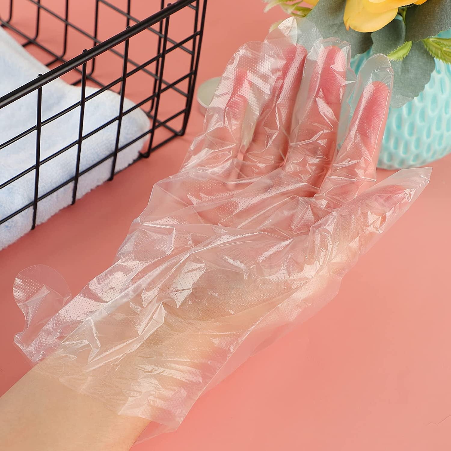 100pcs Paraffin Wax Bath Liners for Hand, TIFOR Plastic Thermal Therabath TIFOR, Hot Wax Therapy Mitten Bags Covers for Heated Mitts Treatment