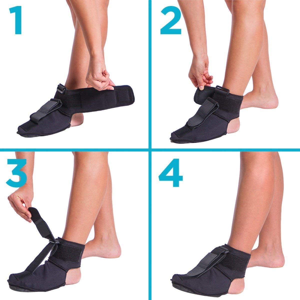 Copper Compression Plantar Fasciitis Night Splint Sock.Planter Fasciitis Support Dorsal Drop Foot Brace for Right or Left Foot.Soft Stretching Boot Splints for Feet,Sleep,Recovery Socks