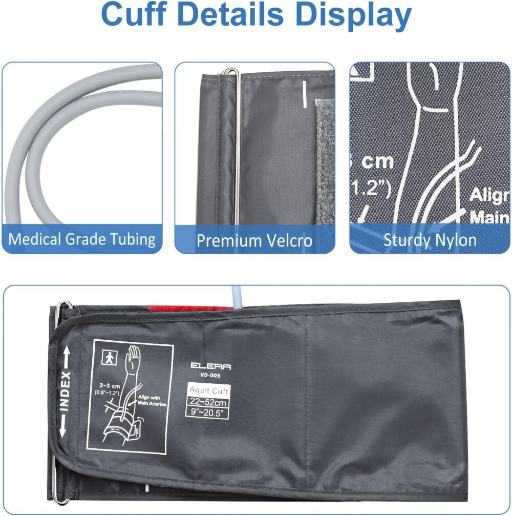Extra Large Blood Pressure Cuff,Extra Replacement Applicable for 9¡±-20.5¡± Inches (22-52CM) Big Arm,Adult Large Cuff