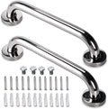 2 Pack 12 Inch Shower Grab Bar,Stainless Steel Shower Handle, Grab Bars for Bathtubs and Showers,Shower Handles for Elderly, Handicap, Injury, Senior Assist Bath Handle