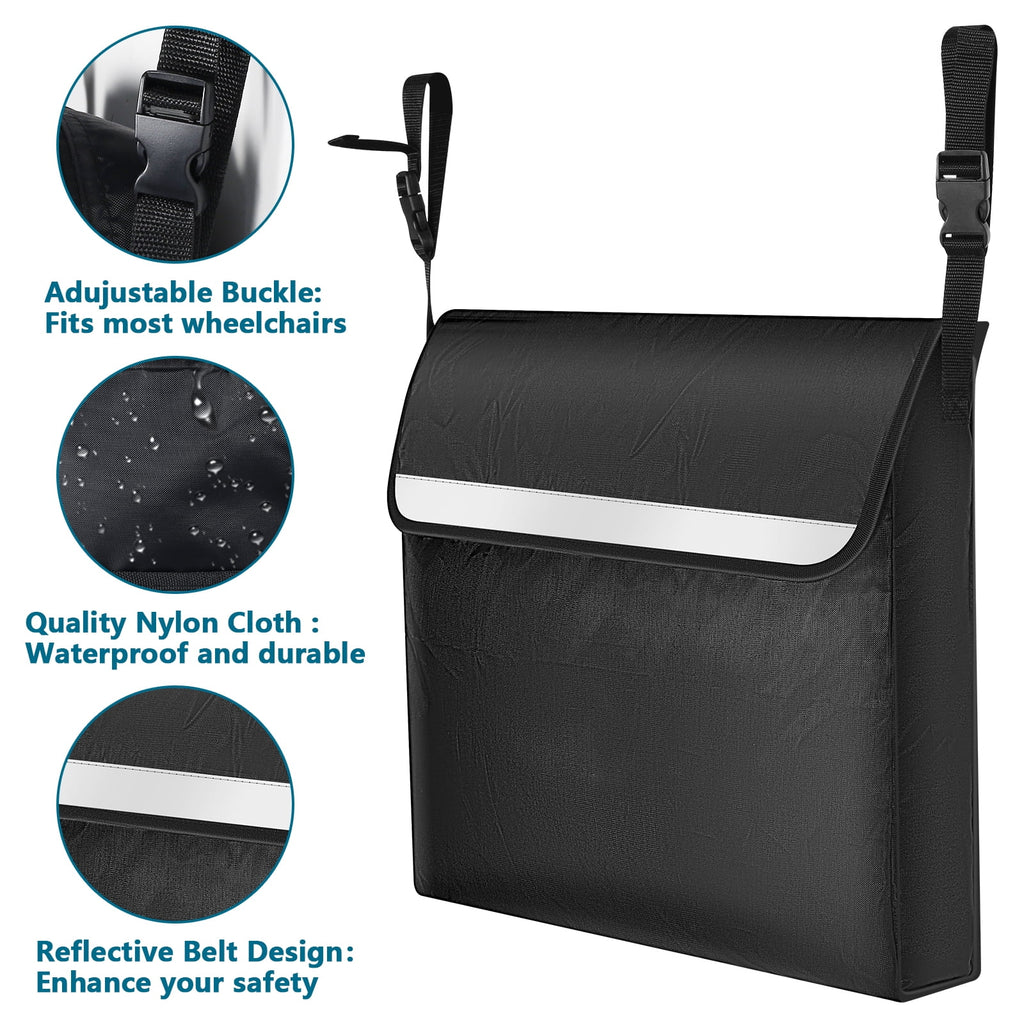 Wheelchair Backpack Bag,Wheelchair Bag for Back of Chair,Large Capacity Oxford Cloth for Wheelchair Walker Rollator Mobility Scooter