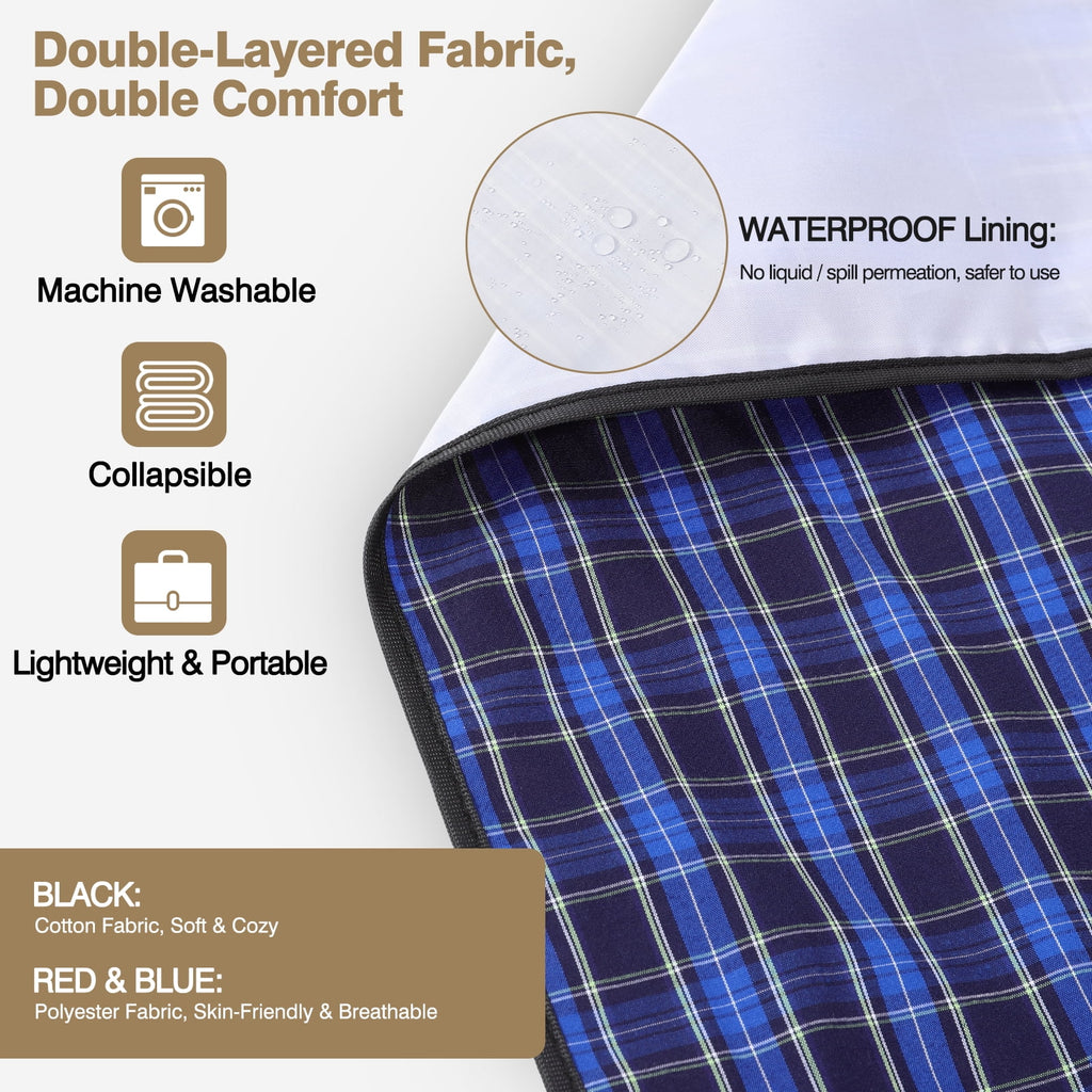 Adult Bibs Washable Waterproof Clothing Protector with Crumb Catcher for Men Women Elderly,Upgraded Polyester