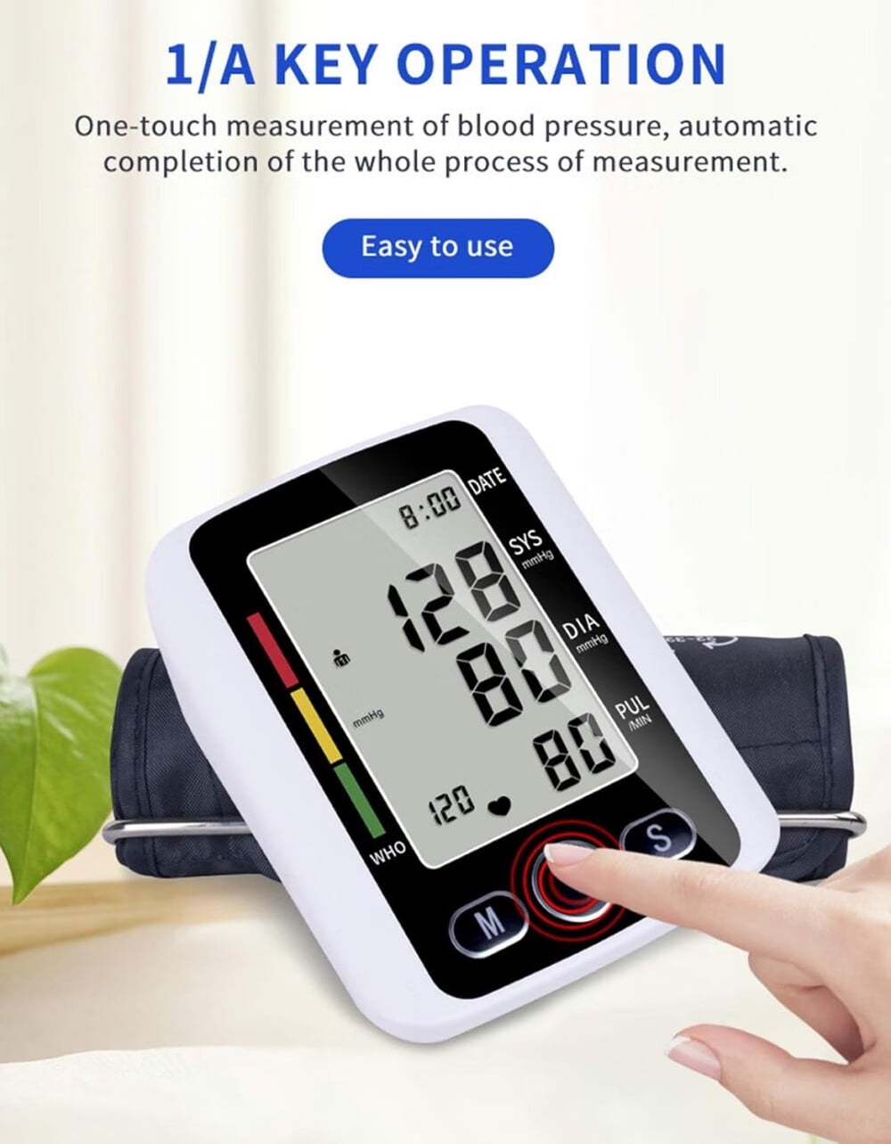 Blood Pressure Monitors for Home,Tensiometro Digital Automatic High Blood Pressure Monitor