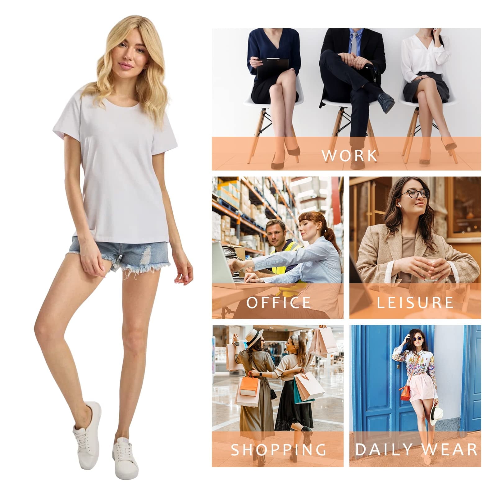 Invisible Socks No Show Socks for Women Casual Low Cut Socks with Non Slip Grip Cotton Liner Socks Multipairs