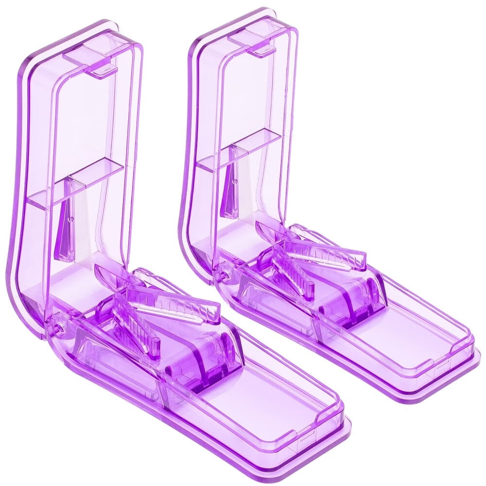 2PCS Pill Cutter,Professional Pill Splitter for Cutting Small Pills or Large Pills in Half (Blue)