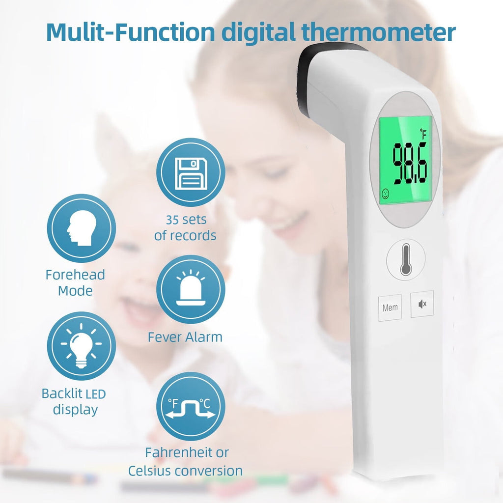 Digital Infrared Forehead and Ear Thermometer for Fever, The Non-Contact Infrared Thermometer for Kid and Adult