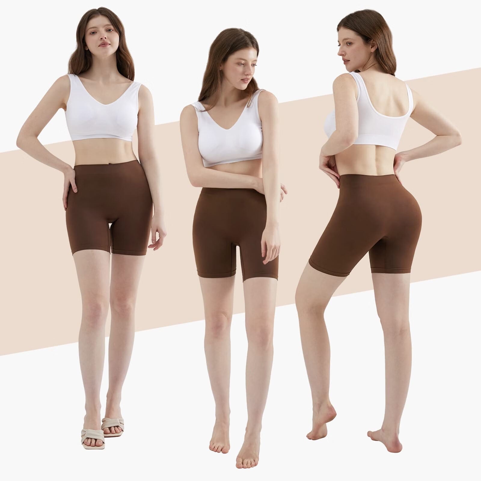 Slip Shorts for Women Under Dress,Seamless Spandex Anti Chafing Underwear Bike Shorts,Buttlift Comfortable Yoga Shorts Boyshort