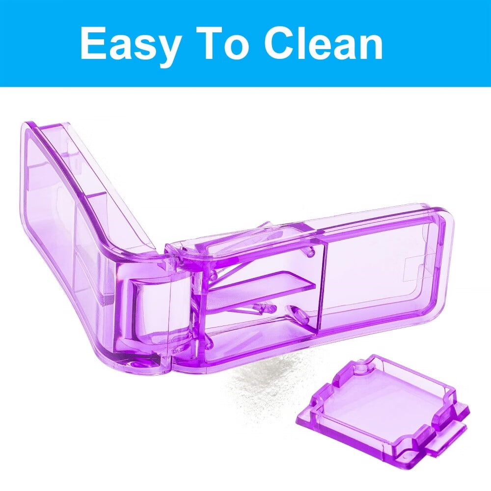 2PCS Pill Cutter,Professional Pill Splitter for Cutting Small Pills or Large Pills in Half (Blue)