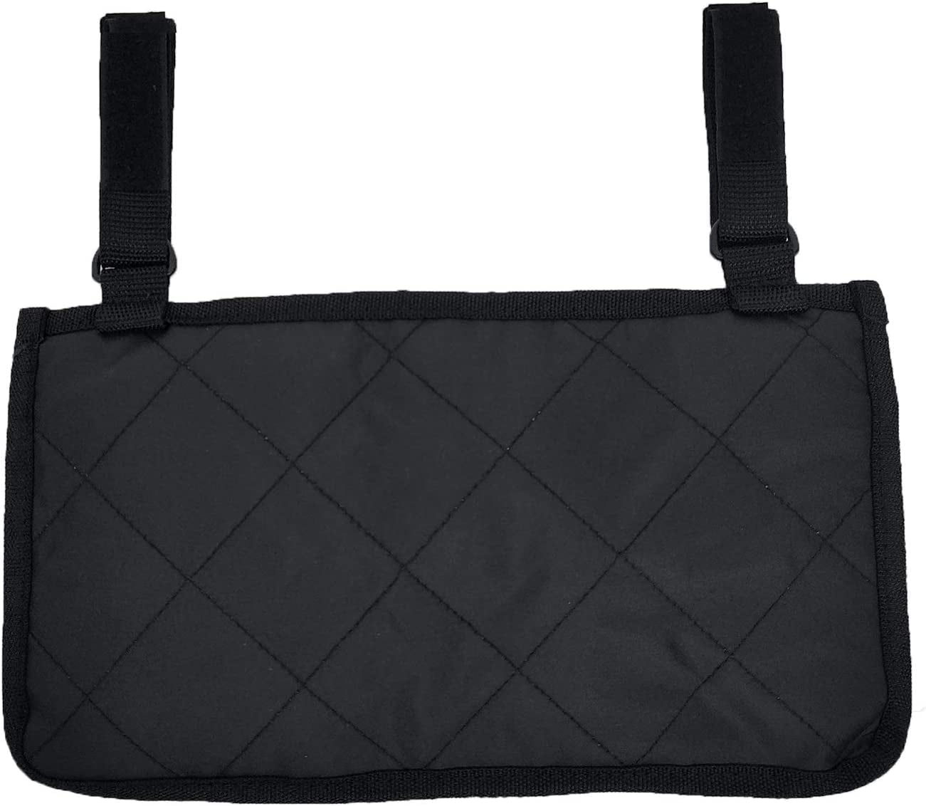 Wheelchair Armrest Side Bag, Waterproof Armrest Pouch Bag with Bright Line,Wheelchair Side Organizer for Walkers, Rollators, Scooters (Black)