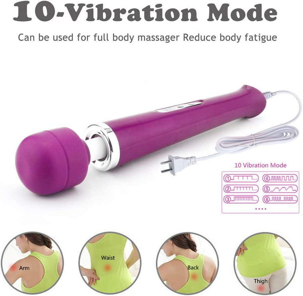 Powerful Big Handheld Electric Back Body Massager Vibrating Massager for Woman Adult Sports Recovery Muscle Aches Pain Shoulder Neck Leg Back Hand Foot Massage Tool