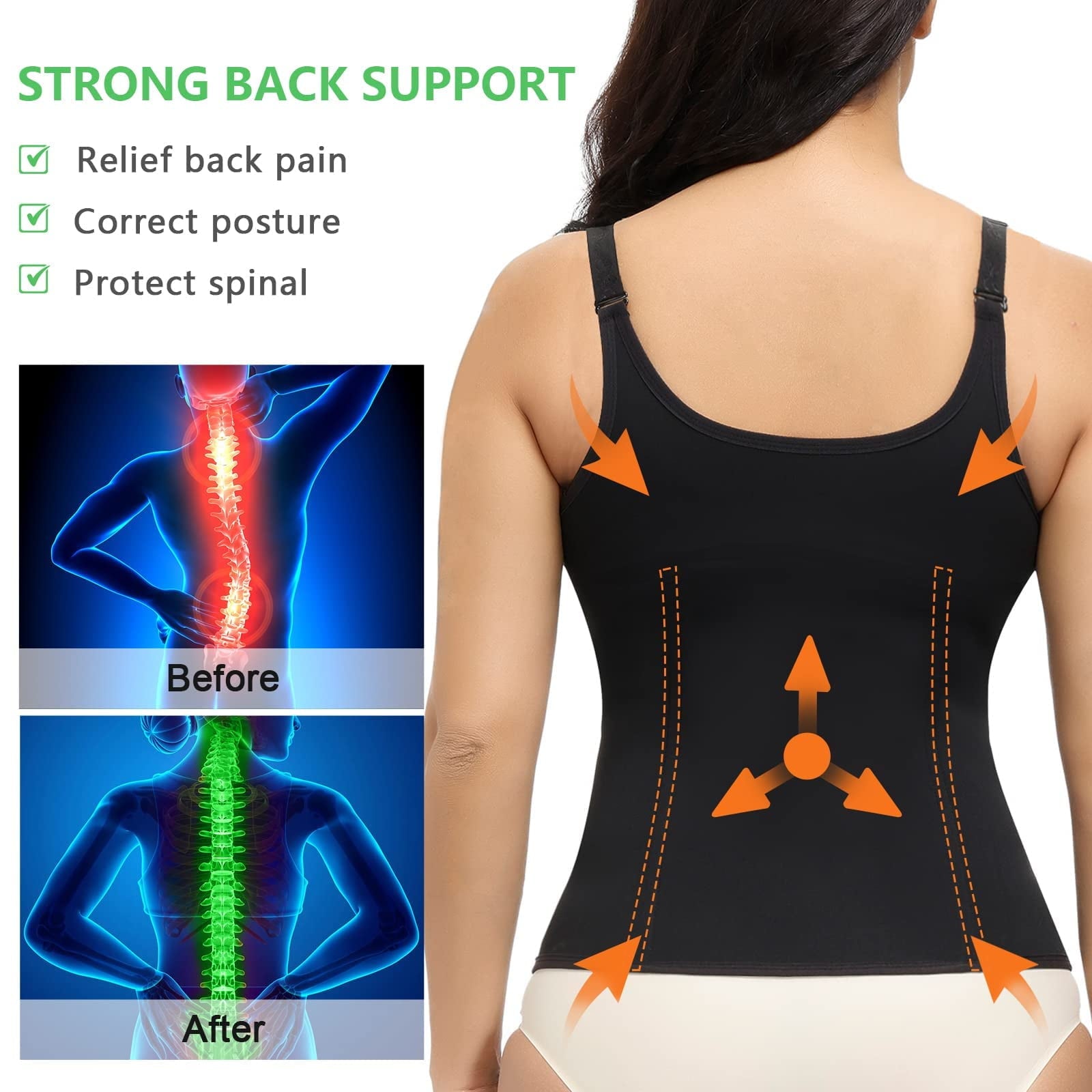 Women's Waist Training Vest,Waist Cinch Corset,Fajas Clip On Zipper Tummy Control Shapewear
