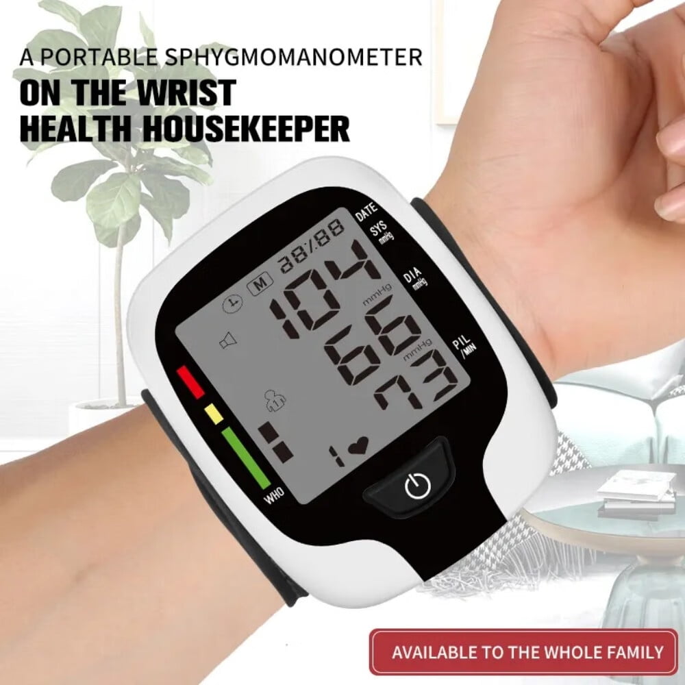 Blood Pressure Monitor,Adjustable Wrist Blood Pressure Cuff,Automatic Blood Pressure Machine for Home Use,Irregular Heartbeat Detector
