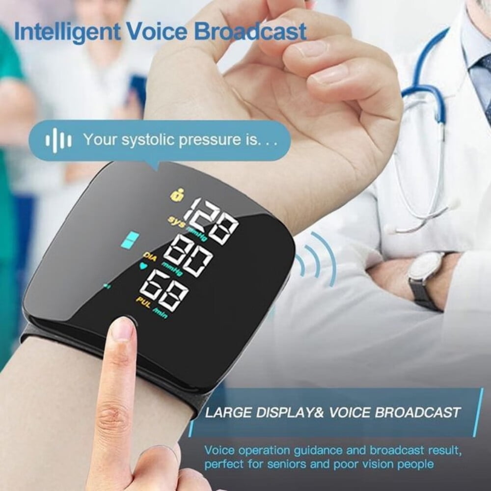 Blood Pressure Monitor,Adjustable Wrist Blood Pressure Cuff,Automatic Blood Pressure Machine for Home Use,Irregular Heartbeat Detector