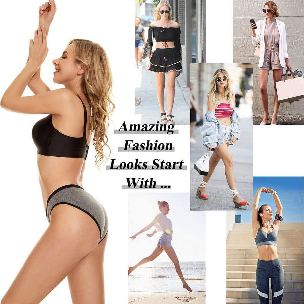 10 Pack Cotton Underwear for Women,Hipster Panties Low Briefs Bikini Underwears,Soft & Comfort Women Underwear