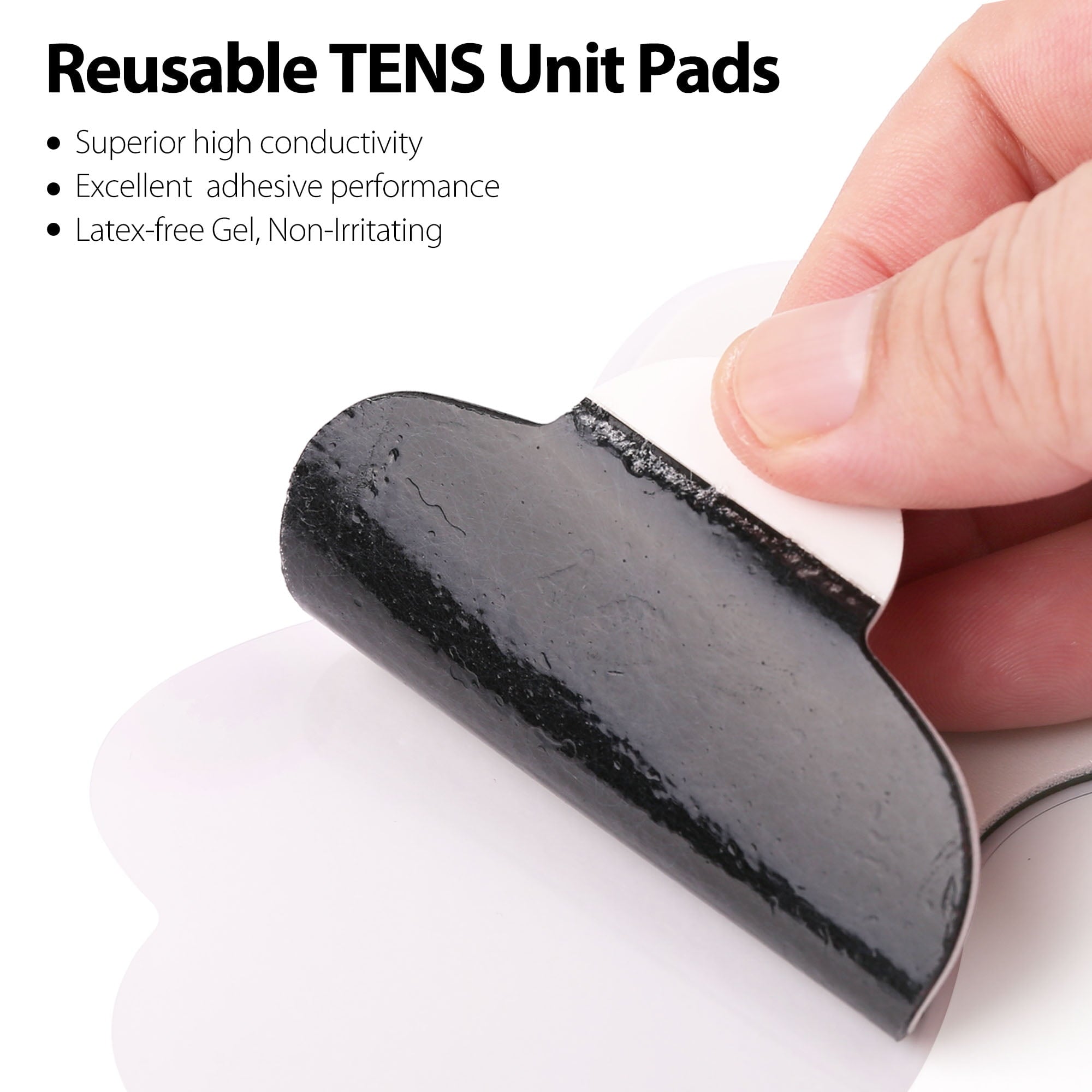 10 Pcs TENS Unit Replacement Pads for Omron Large Long Life Pads,Snap Electrode Pads