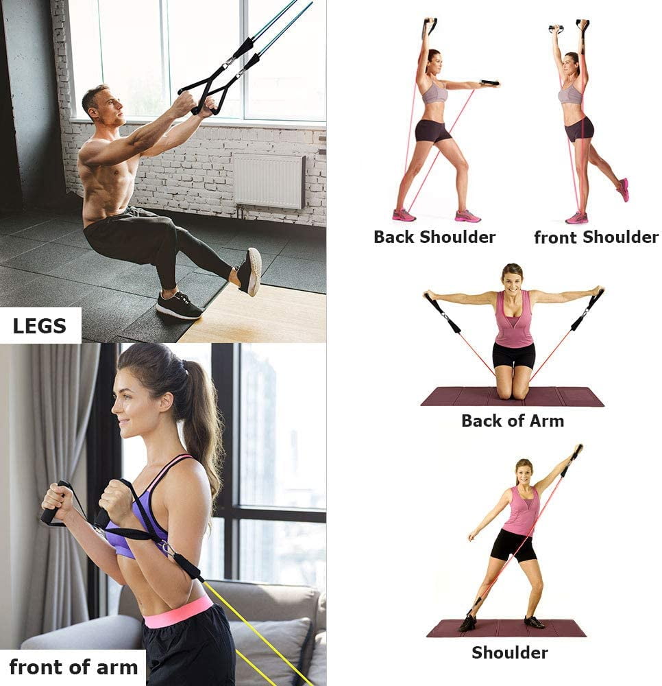 Resistance Bands for Working Out Exercise Bands Resistance Bands Set Fitness Bands Stretch Bands for Exercise Band Workout Bands Resistance Band Door Anchors Work Out Bands Elastic Bands for Exercise