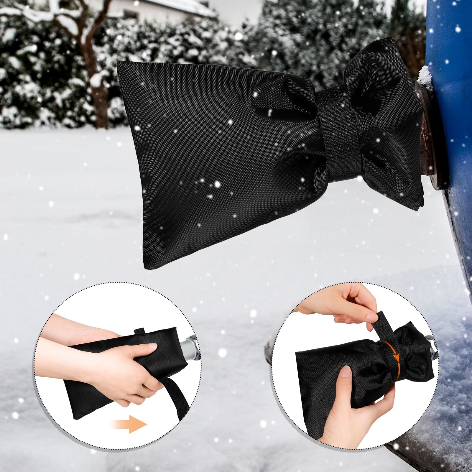 6 Pcs Outdoor Faucet Covers for Outside Winter,Reusable Faucet Insulation Cover Freeze Protector,Thickened Waterproof Faucet Spigot Covers for Winter Freeze Protection