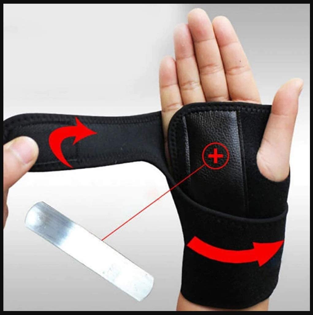 2 Pieces Carpal Tunnel Recover Wrist Brace with Removable Splint and Adjustable Support Wrap Universal Size (Left and right wrist sleep support)