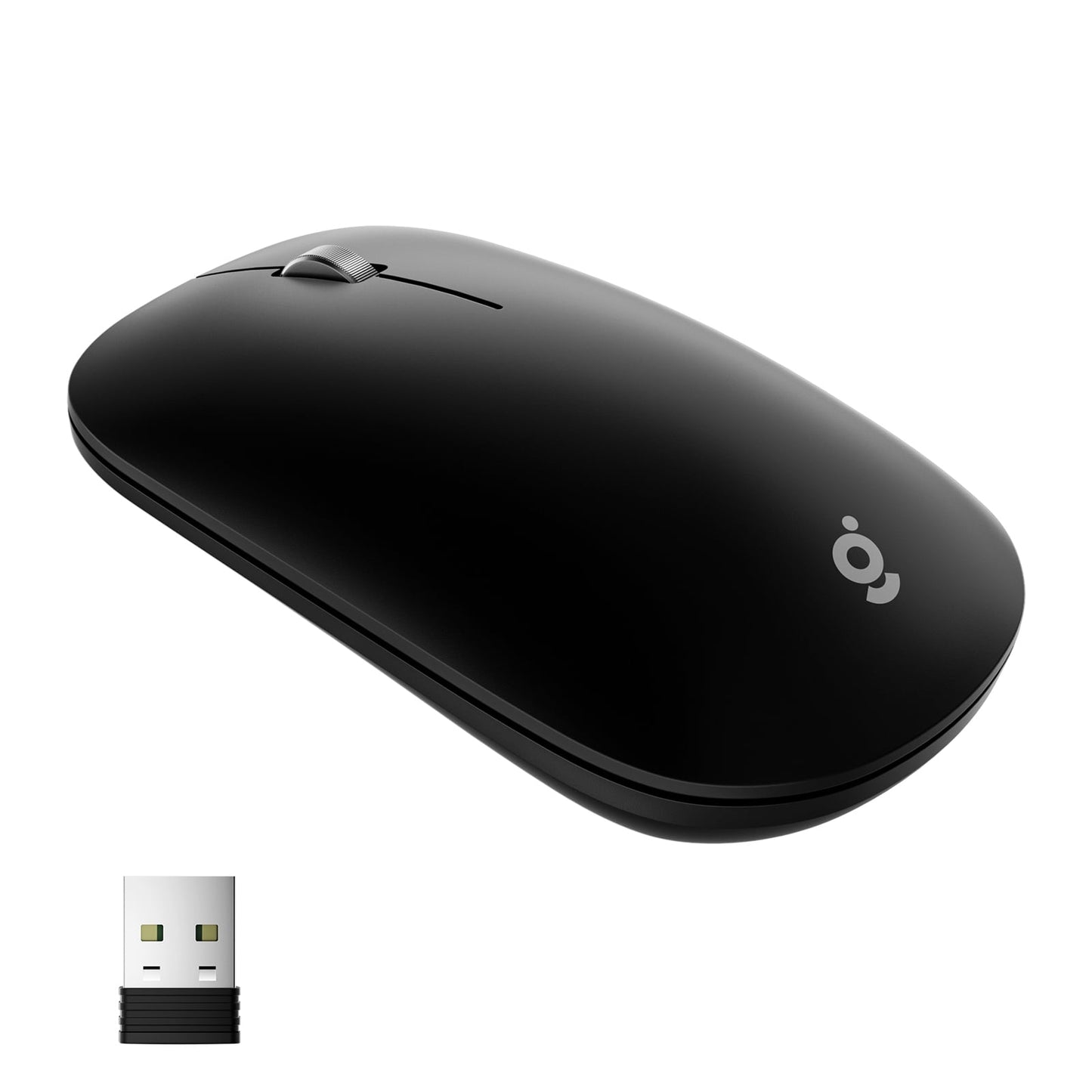 Wegear Portable Silent Wireless Mouse,1600 DPI, Metal roller,24 months battery life,Ultra-Slim Computer Mice for Windows macOS iPadOS Android Laptop PC