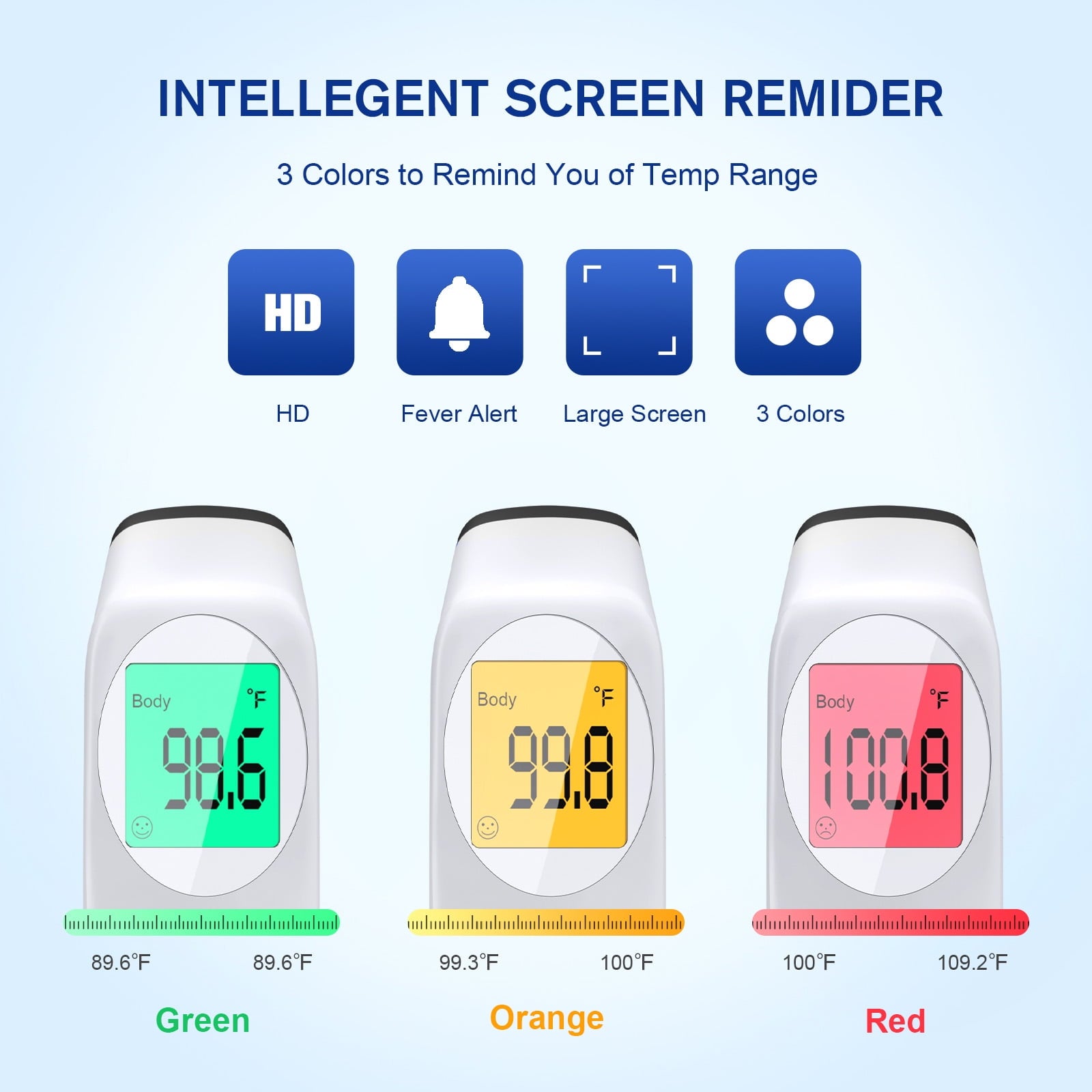 DISEN Forehead Thermometer for Adults and Kids,Baby Thermometer with 35 Memory & Mute Function,No-Touch Infrared Thermometer with LED Display, Ideal for the Whole Family