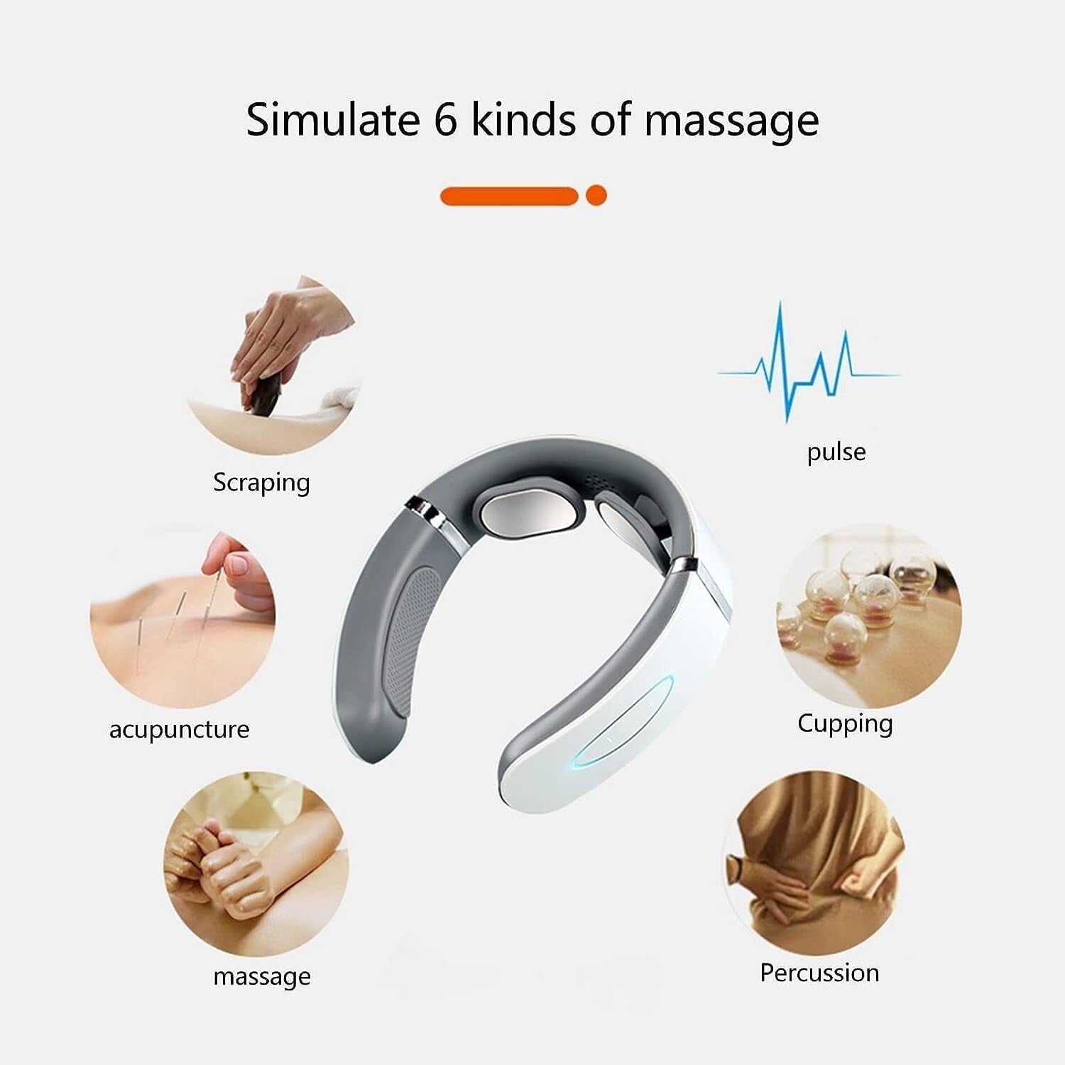Neck Massager,Intelligent Neck Massager with Heat Muscle Relaxation Back and Neck Massager with Heat Neck Massager for Pain Relief Fatigue Relief