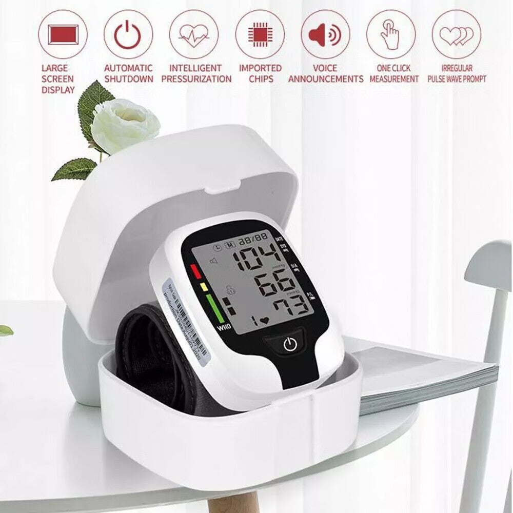 Wrist Cuff Blood Pressure Monitor,Blood Pressure Monitors for Home Use, Blood Pressure Machine with Voice Broadcast